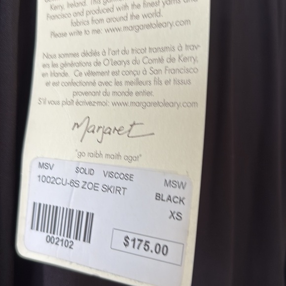 Margaret O’Leary Zoe Black Skirt XS - Picture 3 of 7